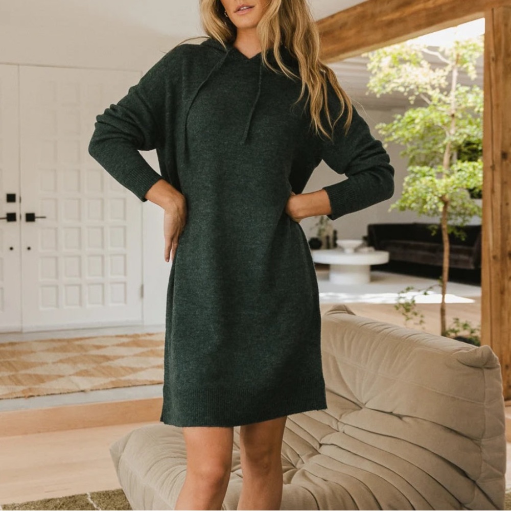 Elton Green Sweater Dress